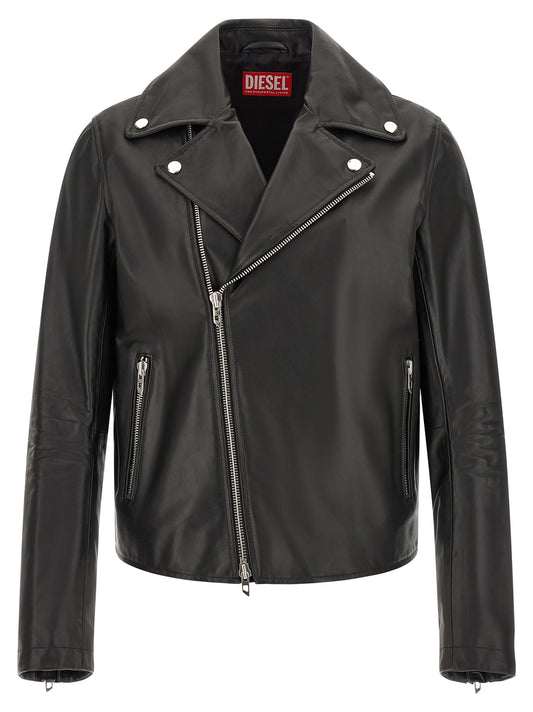 Black Cowhide Leather Jacket