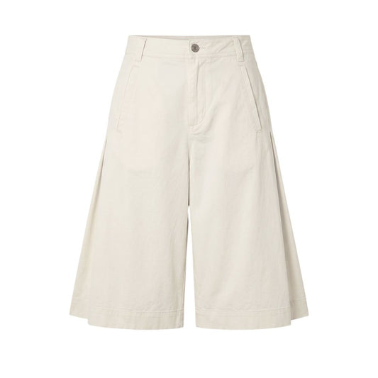 White Cotton Women's Shorts