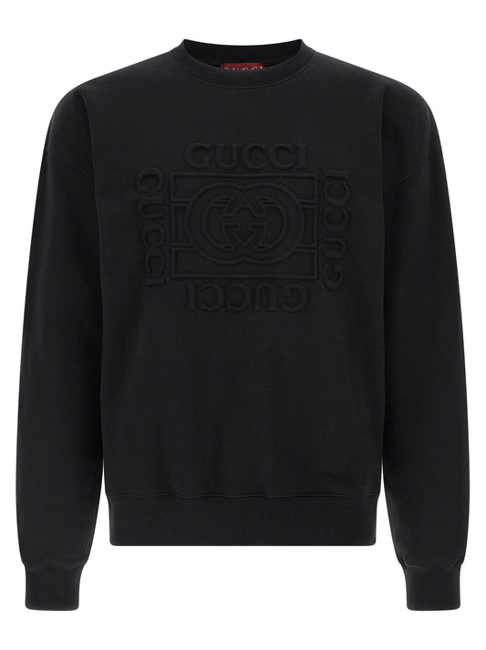 Black Cotton Sweatshirt