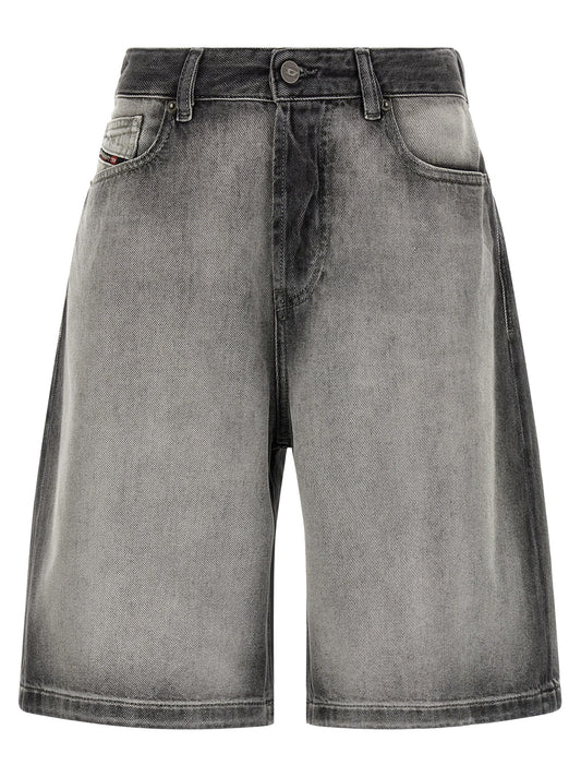Gray Cotton Bermuda Shorts