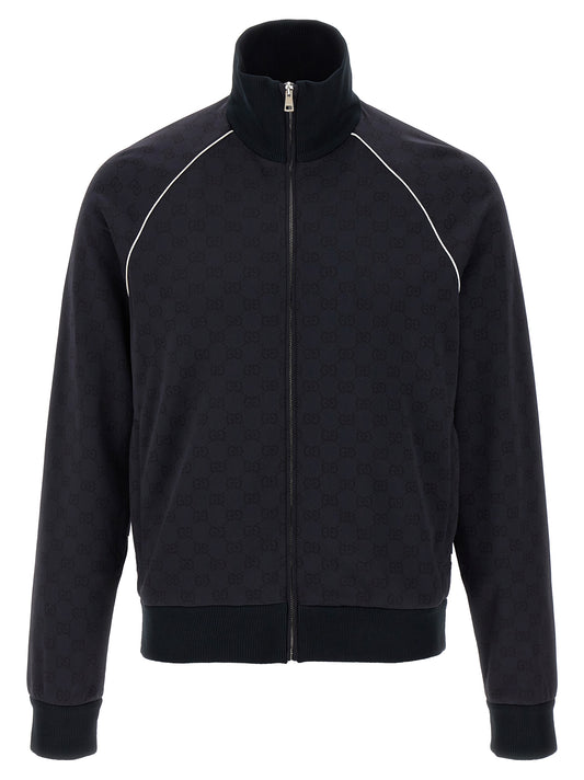 Blue Polyamide Sweatshirt