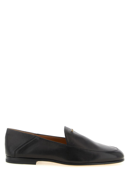 Black Lamb Leather Slip-On Loafers