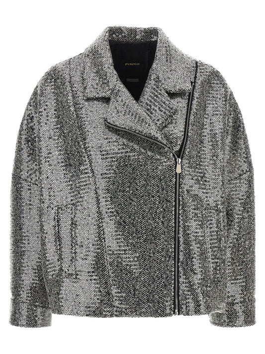 Silver Polyester Bomber