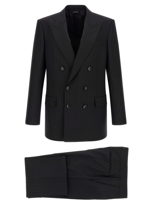 Black Wool Two-Piece Suit