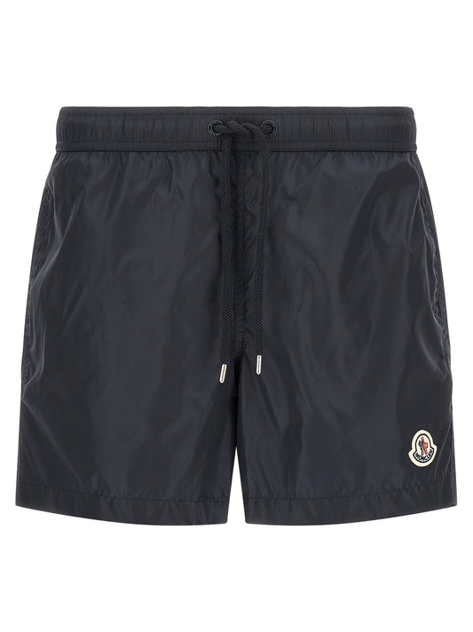 Blue Polyamide Cargo Shorts