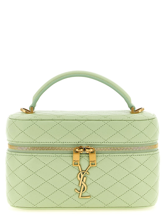 Bicolor Lamb Leather Handbag