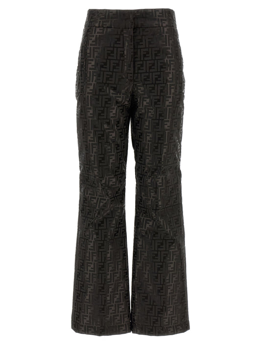 Brown Cotton Athletic Pants