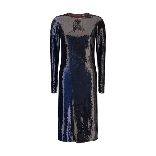 Blue Polyamide Cocktail Dress