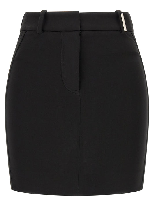Black Viscose Long Skirt