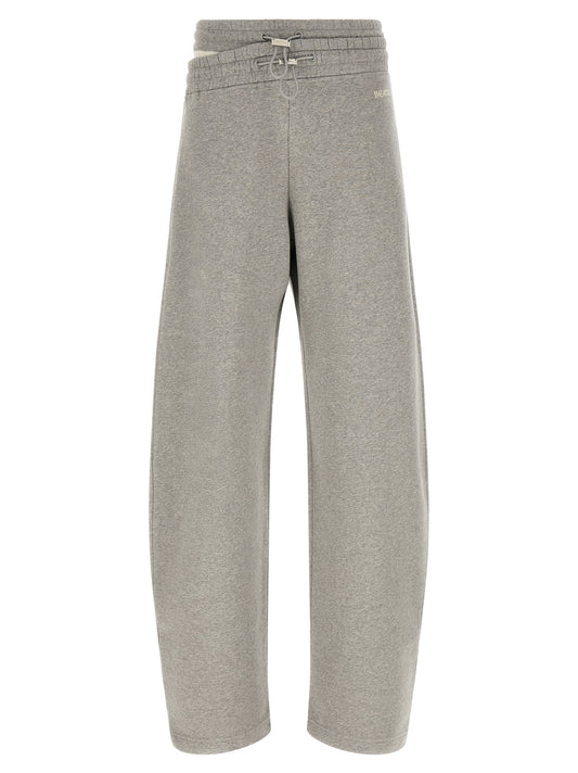 Gray Cotton Casual Pants