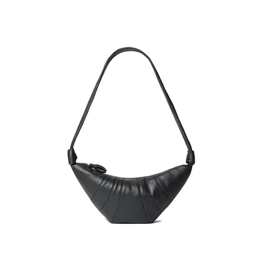Black Lamb Leather Shoulder Bag