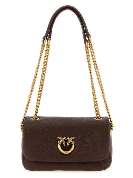 Brown Lamb Leather Shoulder Bag