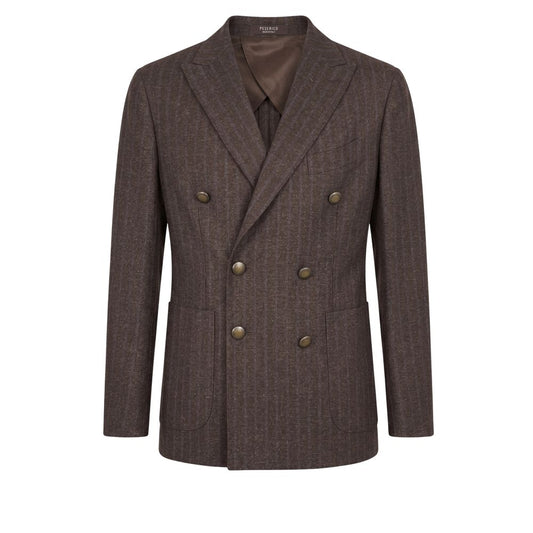Brown Wool Men Jacket