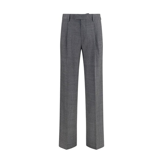 Gray Polyester Dress Pants
