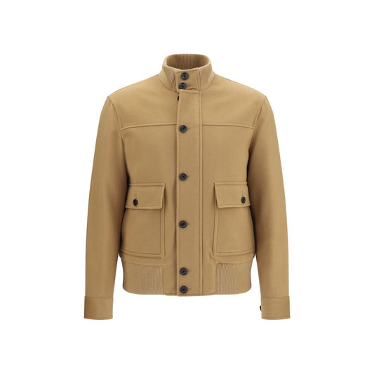 Beige Wool Oves Aries Full-Length Jacket