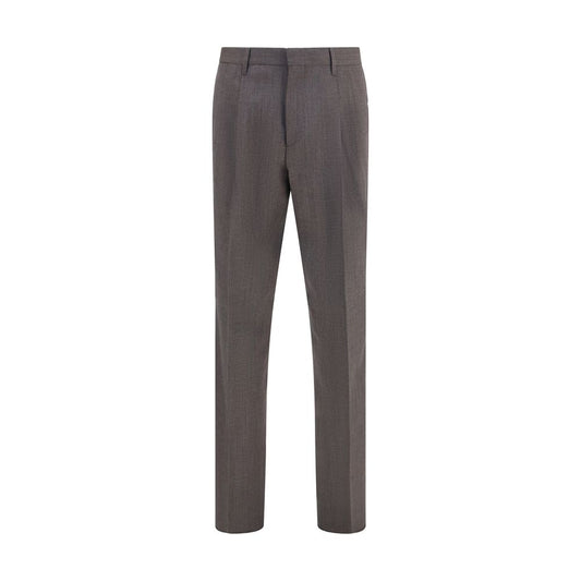 Gray Viscose Dress Pants