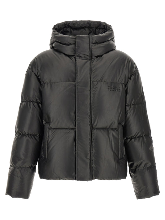 Black Polyester Full-Length Jacket