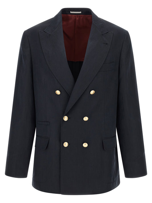 Blue Silk Blazer