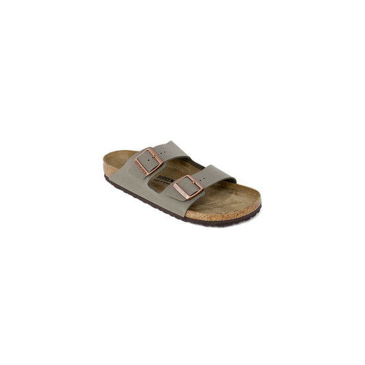 Gray Synthetic Flat Sandals