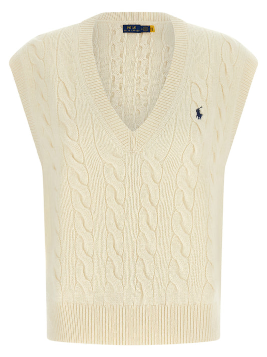 White Wool Sleeveless Jacket