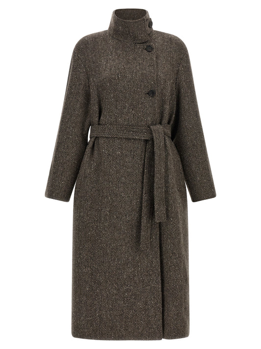Brown Virgin Wool Coat