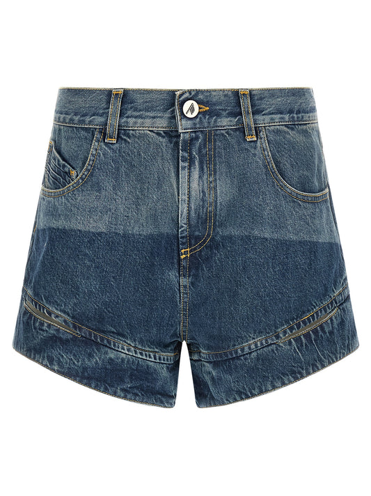 Blue Cotton Bermuda Shorts
