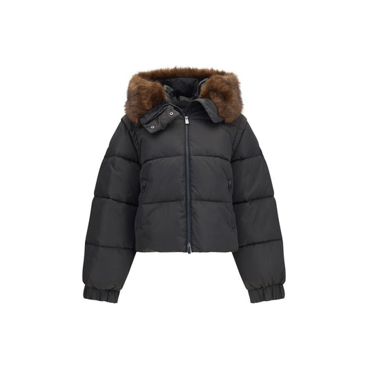 Brown Goose Down Full-Length Jacket