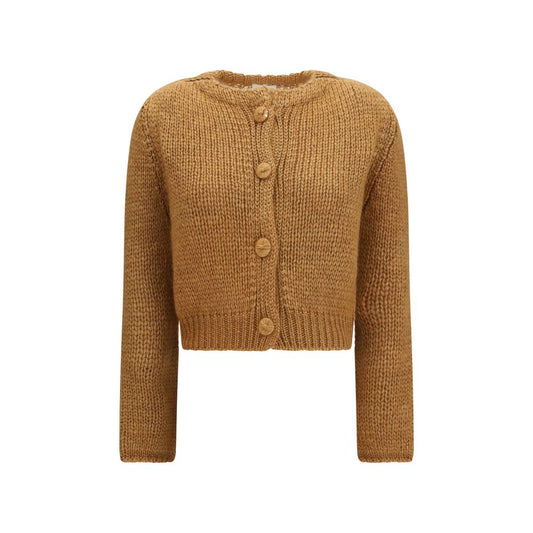 Brown Silk Cardigan