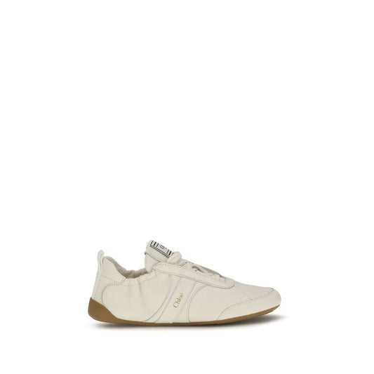 Beige Fabric Athletic Sneakers