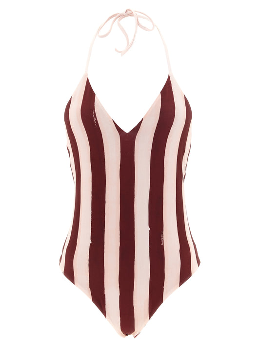 Multicolor Polyester One-Piece Swimsuit