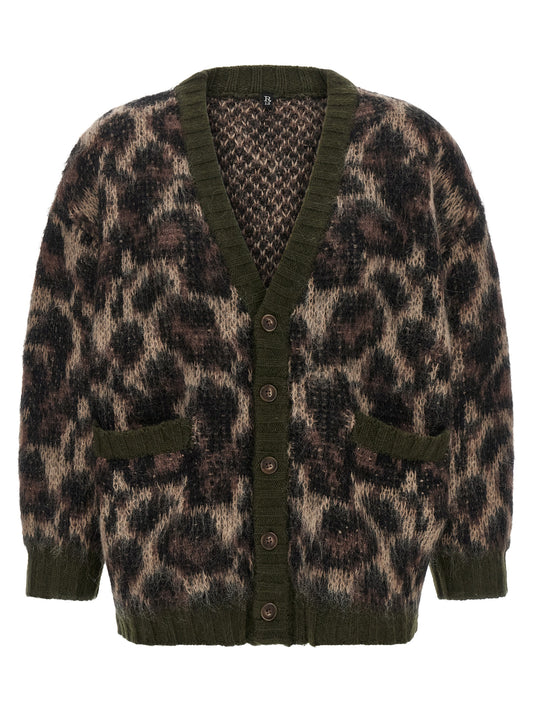 Brown Nylon Cardigan