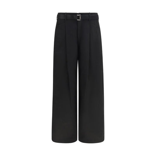 Black Cotton Chino Pants