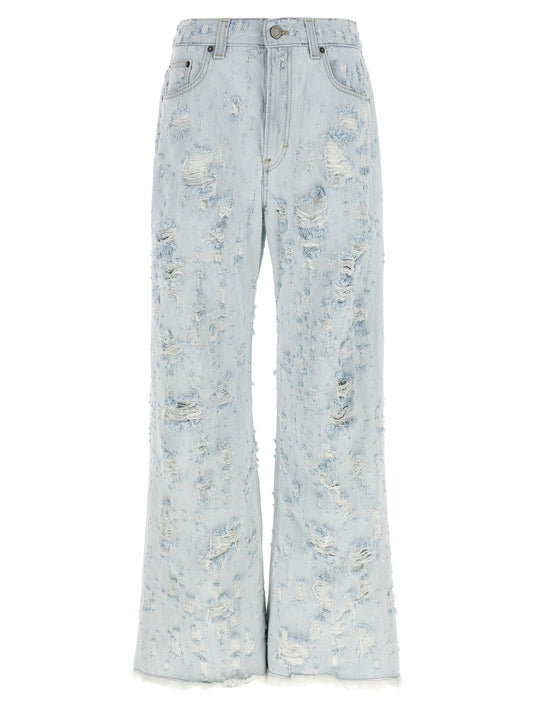 Blue Cotton Jeans Denim