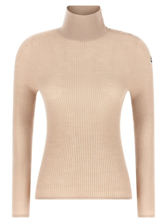Beige Virgin Wool Cardigan