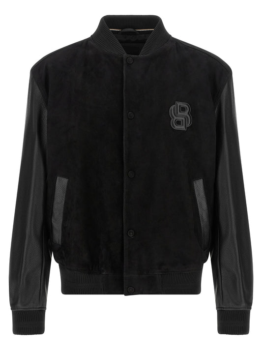 Black Polyester Bomber