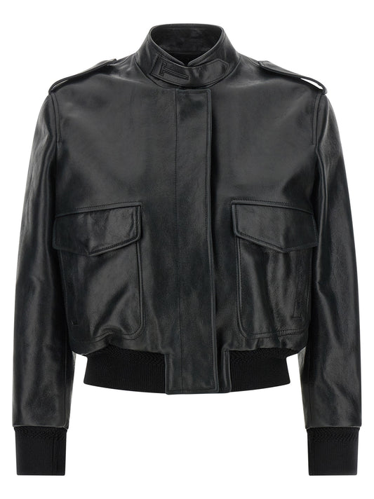 Black Lamb Leather Leather Jacket