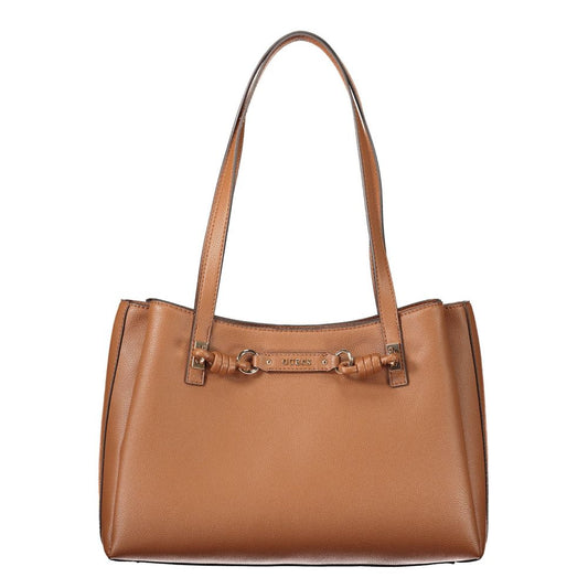 Brown Polyurethane Women's Bag