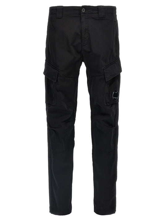 Black Cotton Cargo Pants