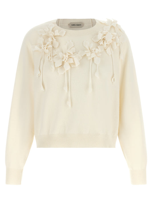 White Virgin Wool Cardigan