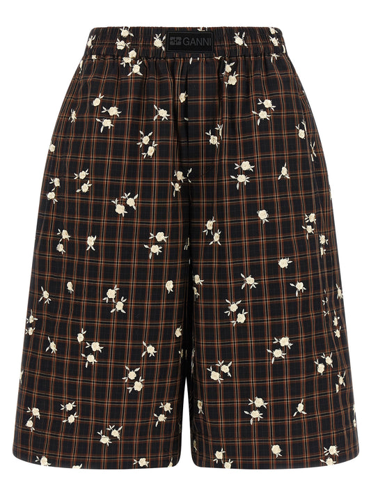Brown Organic Cotton Bermuda Shorts