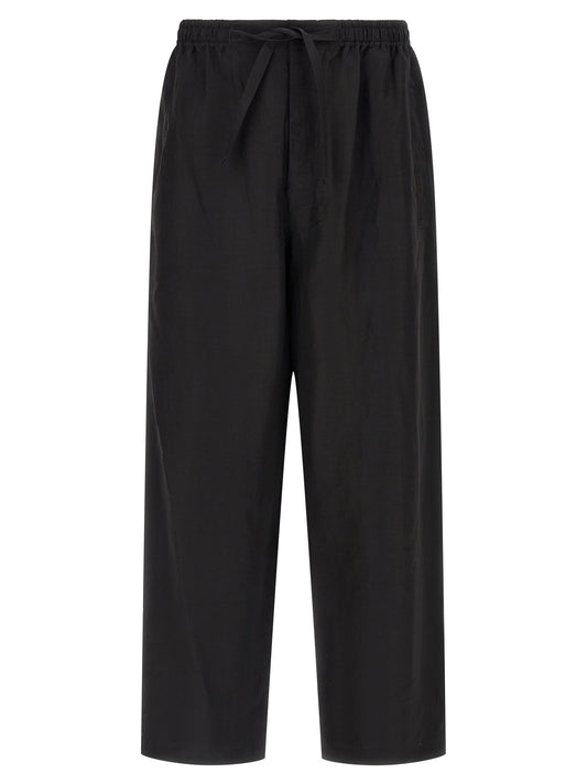Black Linen Casual Pants