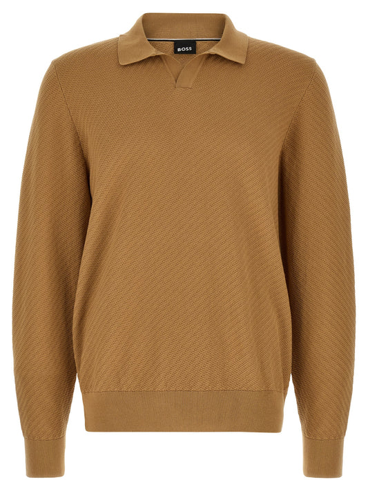 Brown Cotton Polo Shirt