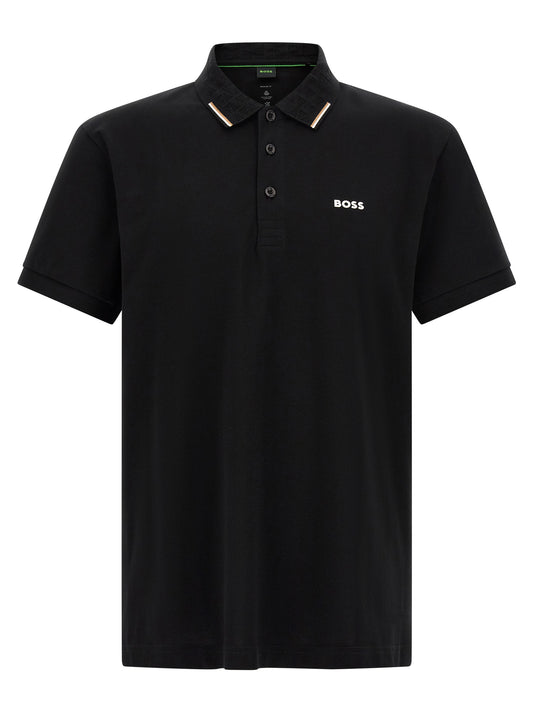 Black Cotton Polo Shirt