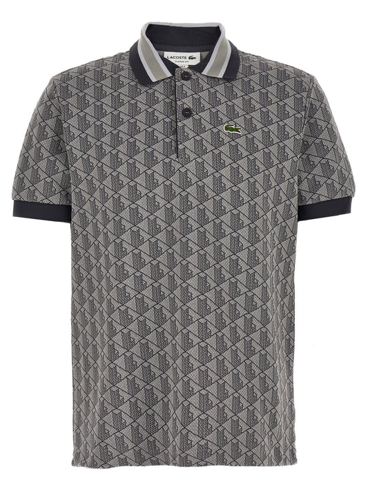 Gray Polyester Polo Shirt