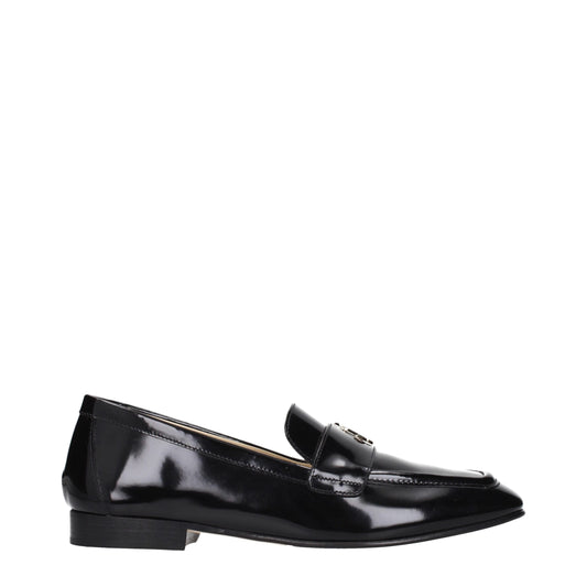 Black Leather Slip-On Loafers
