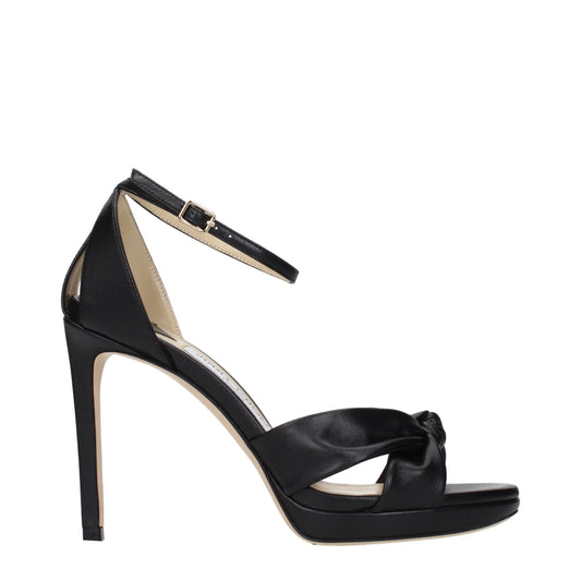 Black Leather Platform Sandals