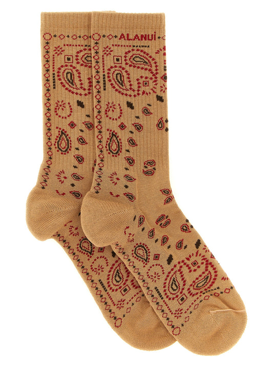 Beige Cotton Socks