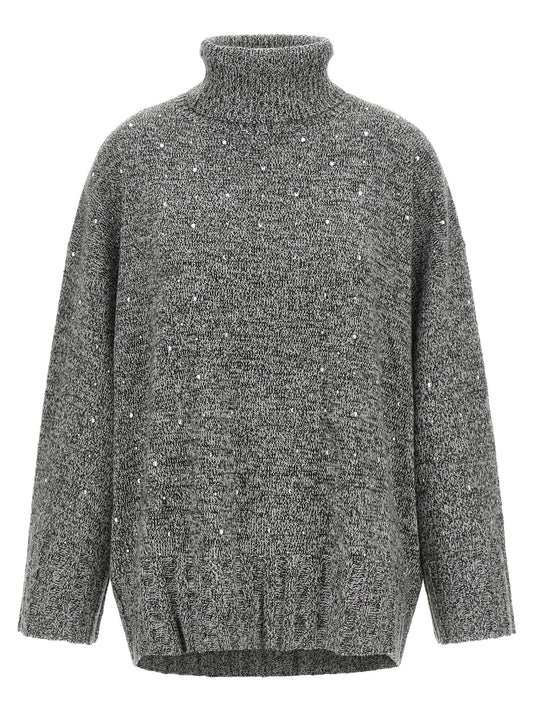 Gray Polyester Cardigan