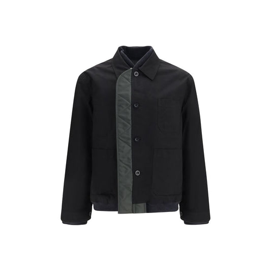 Black Nylon Bomber