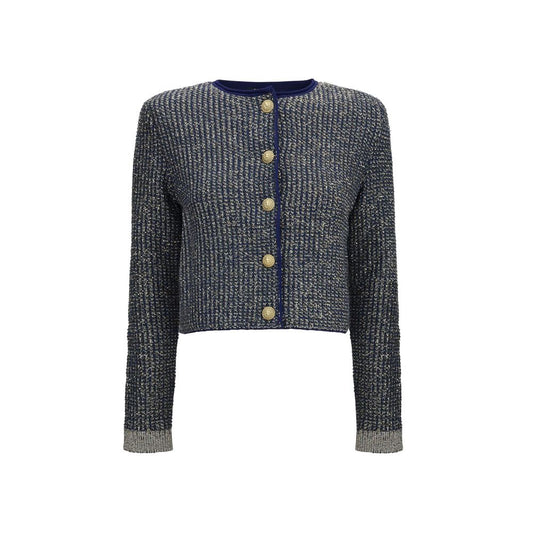 Blue Polyamide Cardigan